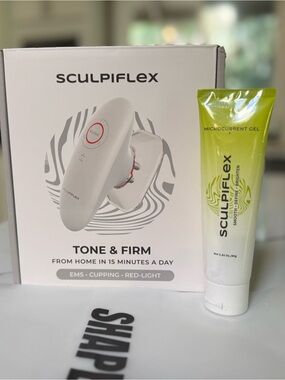 Sculpiflex 3-in-1 Body Sculptor EMS-Cupping Device And Microcurrent Gel